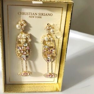 Christian Siriano Champagne Bubbly Earrings